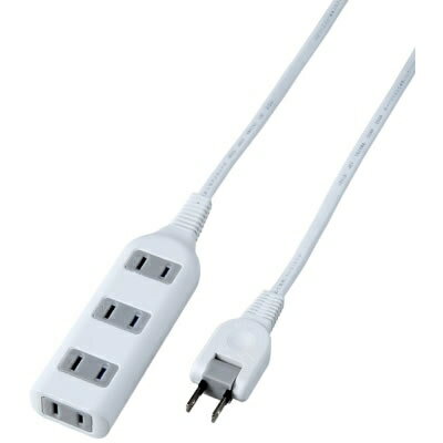 ヤザワ Y02S401WH 耐トラ付タップ 4個口 1m 白(2)