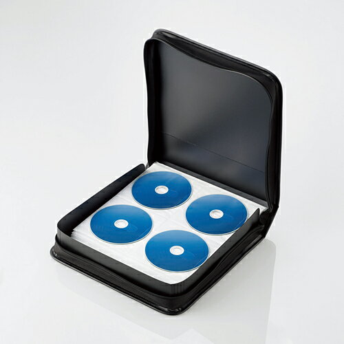 ケース エレコム CD DVD CCD-SSB160BK Blu-ray／DVD／CD対応 ファスナーケース 160枚収納 ブラック