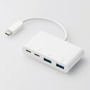 エレコム U3HC-A424P10WH USB Type-Cコネクタ搭載USBハブ(PD対応) ホワイト