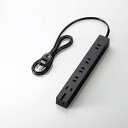 【推奨品】エレコム T-KM01-2610BK スタンダード雷・超強力タップ 6口 1m