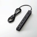 【推奨品】エレコム T-KM01-2620BK スタンダード雷・超強力タップ 6口 2m
