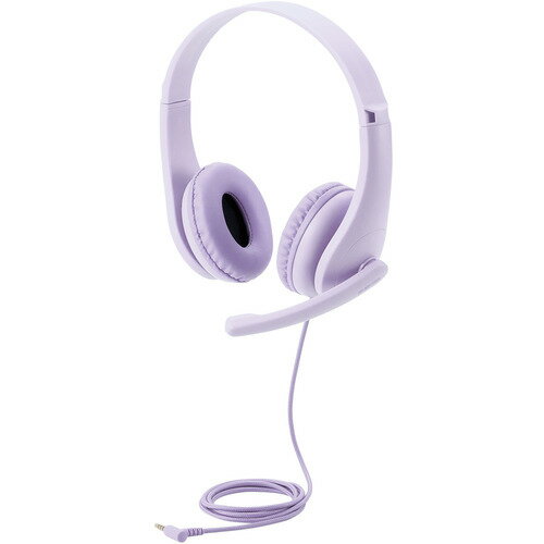 エレコム HS-KD01TPL こども専用ヘッドセット 回転式マイクアーム付き 4極 パープル エレコム HS-KD01TPL こども専用ヘッドセット 回転式マイクアーム付き 4極 パープル
