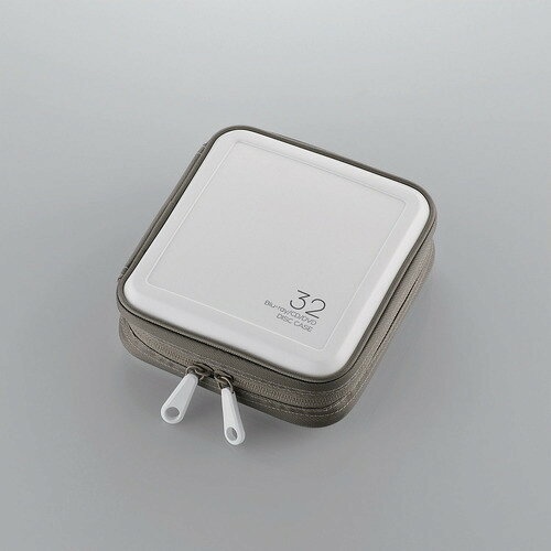 エレコム CCD-HB32WH CD/DVD/Blu-rayケース セミハード ファスナー付き 32枚収納 ホワイト ●Blu-ray/CD/DVD Discを全方位からしっかり保護できる。きめが細かい不織布を使用した、32枚Discが収納可能なBlu-ray/CD/DVD対応ファスナーケース。●32枚のBlu-ray/CD/DVD Discを収納できる、持ち運びに便利なコンパクトタイプです。●ケースが180度開き、Blu-ray/CD/DVD Discが取り出しやすいフルオープンタイプです。●汚れや水に強く、傷がつきにくいマット加工のセミハード素材を採用しています。●ケース内側には取り外し可能な補強パーツがついています。ケースが潰れず、傷と反りに弱いBlu-ray Discをしっかり守ります。●表面に凹凸が少なく、きめ細かい繊維の不織布を採用しています。●不織布にはディスクの飛び出しを防ぐストッパ—がついています。●ケースを開けやすいダブルファスナーを採用しています。&nbsp;【仕様】サイズ：約 幅168mm×奥行60mm×高さ170mm重量：178g材質：本体:(上下面)ポリプロピレン、(側面)ポリエステル、ディスク収納部:ポリプロピレンカラー：ホワイト収納枚数：32枚その他：内側補強パーツ付き収容メディア：Blu-ray/CD/DVD Disc付属品：インデックスラベル:12枚