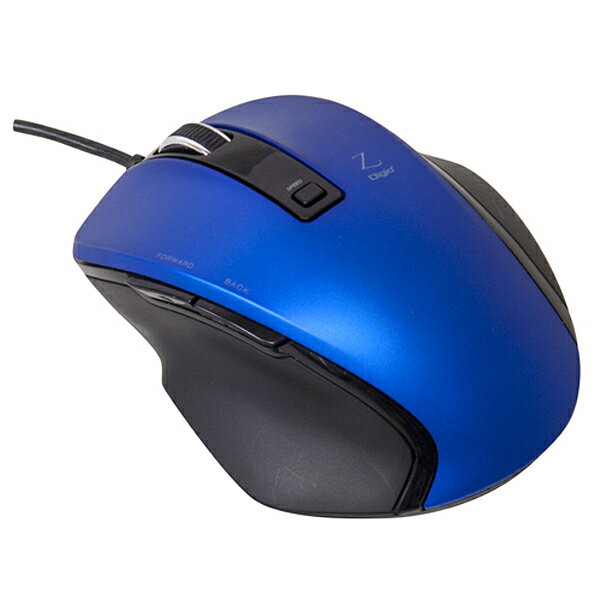 ナカバヤシ MUS-UKF120BL BlueLED 有線マウス Z 5ボタン Sサイズ ブルー