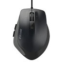 バッファロー BSMBU500MBK Premium Fitマウス 有線/BlueLED光学式/静音/5ボタン/横スクロール/Mサイズ ブラック(2)