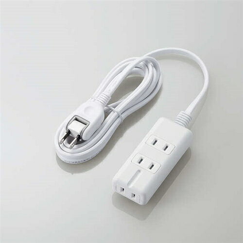 エレコム T-KM01-2320WH スタンダード雷・磁石タップ 3口 2m