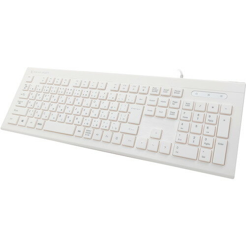 YAMADA SELECT YUKB109J1W 有線キーボード 白