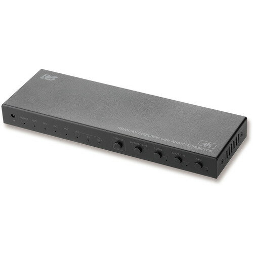 ラトックシステム RS-HASW41A-4K 4K60Hz対応 外部音声出力付4入力1出力 HDMI/AV切替器 RSHASW41A4K