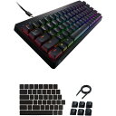 エレコム TK-VK300SBK ゲーミングキーボード USB-Aハブ・RGB LED搭載 V custom VK300S(銀軸) ブラック TKVK300SB...