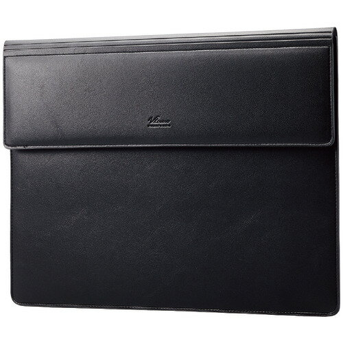 エレコム BM-IBSVW03BK パソコンケース 薄型フラップ スリーブ型 ソフトレザー リストレスト一体型 14..