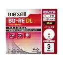 マクセル(Maxell) 1-2倍速対応データ用ブルーレイディスクBD-RE DL[PLAIN STYLE](2層50GB・5枚) BE50PPLWPA.5SJANコード：4902580516529■インクジェットプリンター対応印刷面が広く使えて、仕上がりもキレイなワイドプリント対応レーベルを採用しています。さらに手描きもしやすいので、気軽にタイトルの記入ができます。枚数：5枚 カラー：ホワイト 記録容量：50GB（2層） インクジェットプリンター対応 ケース厚5mm