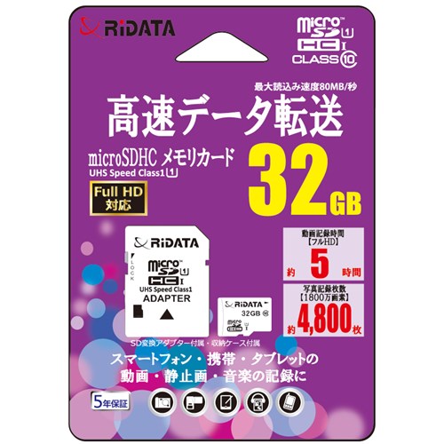 RiDATA RD2-MSH032G10U1 microSDJ[h microSDJ[h 32GB zCg