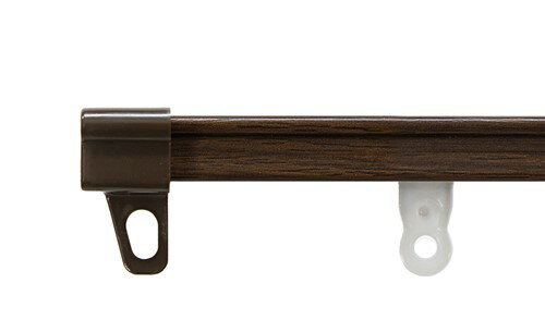 伸縮式カーテンレール AJ606 ブラウン シングル1.1~2.0m