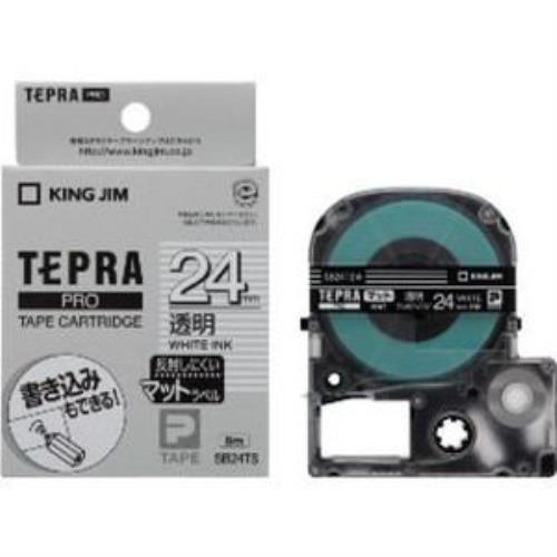 テプラPROテープカートリッジ 透明 白文字 24mm テプラPROテープカートリッジ 透明 白文字 24mm