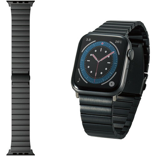 エレコム AW-44BDSS1BK Apple Watch 44 42mm バンド ステンレス 1連タイプ ブラック エレコム AW-44BDSS1BK Apple Watch 44 42mm バンド ステンレス 1連タイプ ブラック