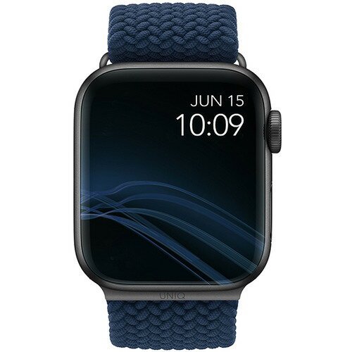 KENZAN UNIQ-44MM-ASPOBLU Apple Watch 42／44／45MM用編み込みバンド ASPEN OXFORD BLUE UNIQ44MMASPOBLU