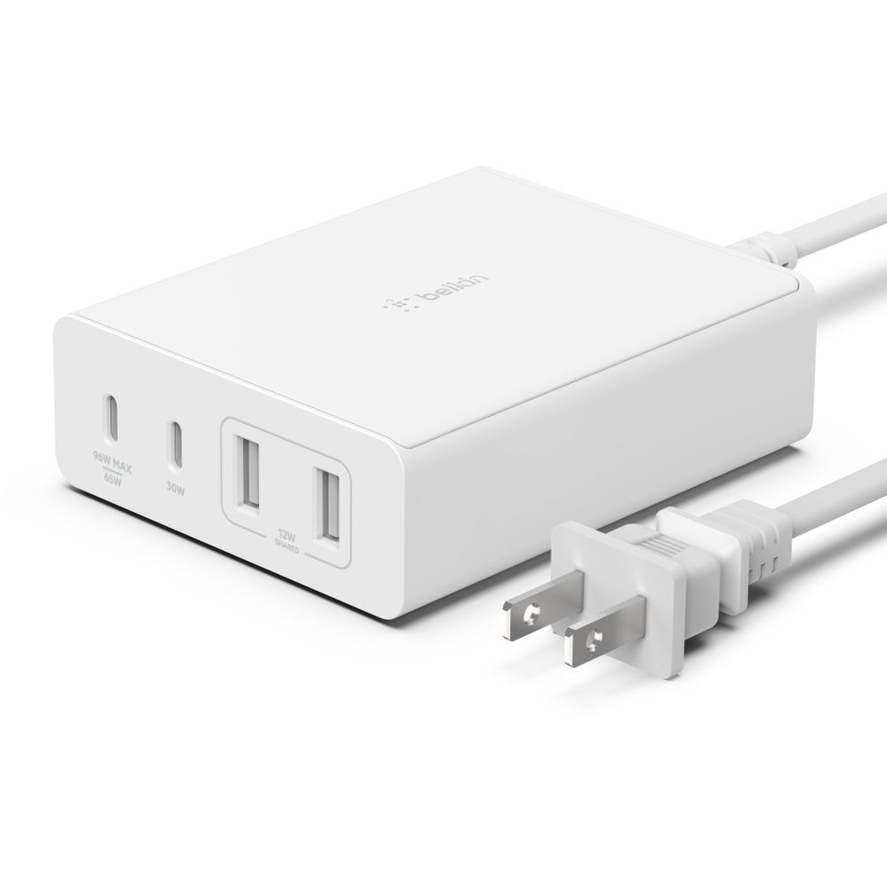 Belkin ベルキン WCH010DQWHJP USB-C+A 4ポート 108W GaN急速充電器 WCH010DQWHJP