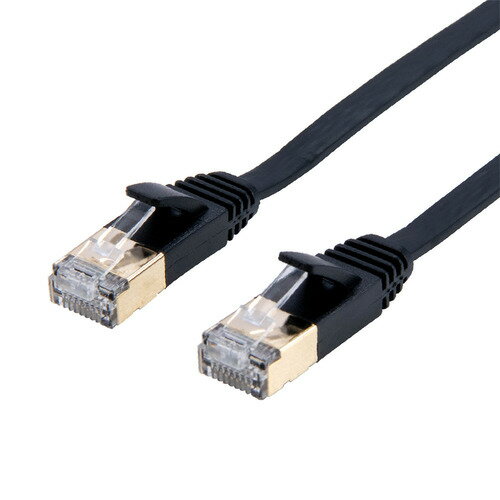 Rakuten - ナカバヤシ C7-F020BK CAT.7 LANケーブル フラット 2m ブラック