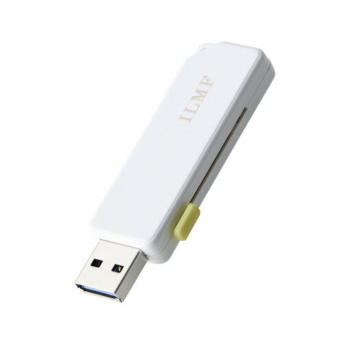 エレコム MF-ER3032GYL-IL USBメモリ 32GB USB3.2(Gen1) USB A スライドシャッター式 Windows Mac対応 イエロー エレコム MF-ER3032GYL-IL USBメモリ 32GB USB3.2(Gen1) USB A スライドシャッター式 Windows Mac対応 イエロー