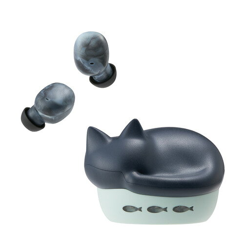 ラディウス HP-C28BTK 完全ワイヤレスイヤホン NEKO 左右分離 Bluetooth対応 発売日：2024年8月8日●世界に一つだけの特別な模様世界中を探しても同じ猫ちゃんは一匹もいません。だからイヤホンにも個性豊かな模様を施しました。ランダム成形されたマーブル模様による、世界に一つだけのイヤホンです。※マーブル模様のため、左右のイヤホンで色が大きく異なる場合があります。個体差があり、模様の少ないものもあります。●かわいい、だけじゃない猫のこと近年、さつ処分されるいのちは減少傾向にありますが、多頭飼育崩壊や飼い主の事情により行き場を失うなど、様々な問題が存在します。これらの問題から猫を救うために活動している方々がいます。「HP-C28BT」は製品の売り上げから、1台あたり20円を保護猫活動団体へ寄付します。全ての猫が幸せに暮らせることを願っています。●電源が入ると「みゃー」音声アナウンスは猫の声。最初は声の種類を区別するのが難しいと感じるかもしれませんが大丈夫。使っていくうちにわかるようになります。操作によっては、嬉しくて音楽じゃなくて喉を鳴らすことも。●PowerOn:みゃー●Pairing:（喉を鳴らす音）●Connected:にゃーー！！●Disconnected:みょんぉんぉん●IncomingCall:（鈴のなる音）●BatteryLow:ごはぁぁあん●PowerOff:みゃー・・・●充電ケースのバッテリー残量がわかる「おさかな LED」充電ケースのバッテリー残量は「おさかな LED」で確認することができます。イヤホンの収納時に「おさかな LED」が点滅したらご飯のサイン。充電ケーブルを接続して、電気のご飯をあげてください。●猫好きによる猫好きのためのイヤホンです再生時間は最大17.5時間で日々の通勤通学にちょうどいいスペック。IPX4の防滴性能を備えており、急な雨や汗など、生活の中でのちょっとした水からイヤホンを守ります。見た目がかわいいだけじゃない！猫好きによる猫好きのためのしっかり使える完全ワイヤレスイヤホンです。&nbsp;【仕様】VGP2024夏 企画賞・部門賞：VGP2024夏 企画賞&部門賞のW受賞通信方式：Bluetooth標準規格Ver5.3出力：Bluetooth標準規格PowerClass2最大通信距離：見通し距離 約10m※通信距離は目安です。対応Bluetoothプロファイル：A2DP、AVRCP、HFP、HSPコンテンツ保護方式：SCMS-T対応コーデック：SBC、 AAC伝送帯域：20Hz-20、20、000Hz電池持続時間：約 3.5時間 /充電ケース使用時：約17.5時間連続待ち受け時間：約45時間充電時間：イヤホン：約1.5時間/充電ケース＋イヤホン：約2時間型式：ダイナミック型ドライバー：Φ6.1mm出力音圧レベル：90+-4dB再生周波数帯域：20Hz 〜 20、000Hzインピーダンス：16Ω防水規格：IPX4
