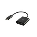 BUFFALO BSMPCPD350BK Type-C to 3.5mm 3極・4極ステレオミニプラグ+PD給電 オーディオ変換アダプター ブラック