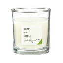 カメヤマキャンドル Wood Wick(ウッドウィック) 香るキャンドルL BA4790555 セージ&シトラス 燃焼時間32時間、本体サイズ(φ76×H85mm)