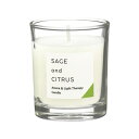 カメヤマキャンドル Wood Wick(ウッドウィック) 香るキャンドル BA4780555 セージ&シトラス 燃焼時間12時間、本体サイズ(φ52×H62mm)