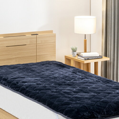 【期間限定特価】NEWヤマダオリジナル あったか敷パッド HOT STYLE セミダブル:約120x200cm ネイビー 吸湿発熱(表地)・蓄熱保温(中わた)