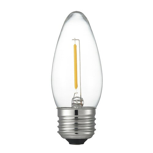 乐天商城 - ヤザワ LDC1LG36C2 フィラメントLED 10W C36 シャンデリア形 E26 クリア