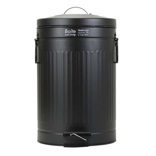 BOITE NQ-0196 リビングトラッシュカン 12L ブラック(3.0)