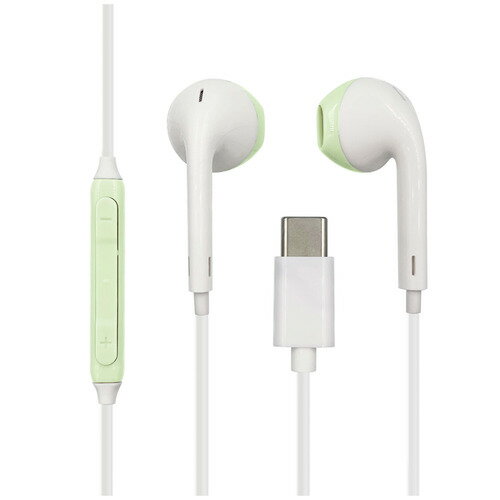 LUCILLA HPTCLU002LGN TypeC ステレオイヤホン ライトグリーン