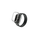 エレコム AW-24BFLGFALSV Apple Watch Series 10 42mm 対応 ガラスフィルム アルミフレーム 高透明 治具付 シルバー(2)