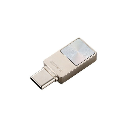 【推奨品】エレコム MF-SPU3128GSV USB Type-Cメモリ 128GB Windows Mac対応 シルバー