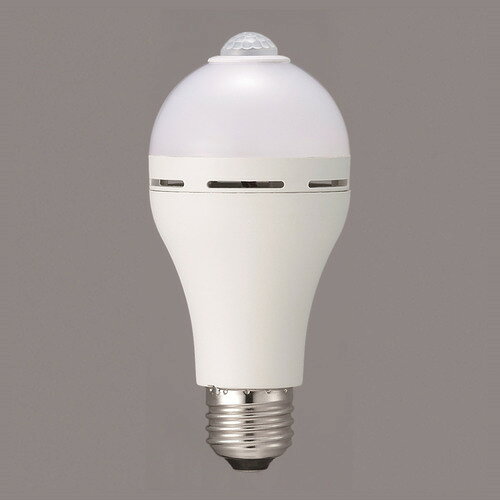 ヤザワ LDA8LGBP バッテリー内蔵 センサー電球 60W相当 電球色 径59×全長130mm
