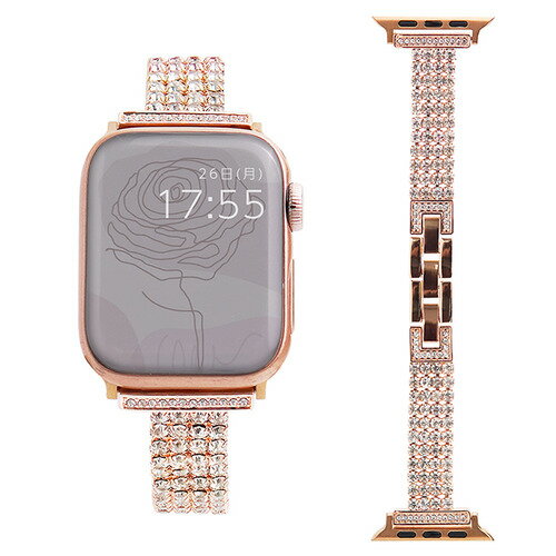 GAACAL W00133RA APPLE WATCH 1-10/SE1-2 38/40/41/42(10のみ)MM メタルバンド ローズゴールド