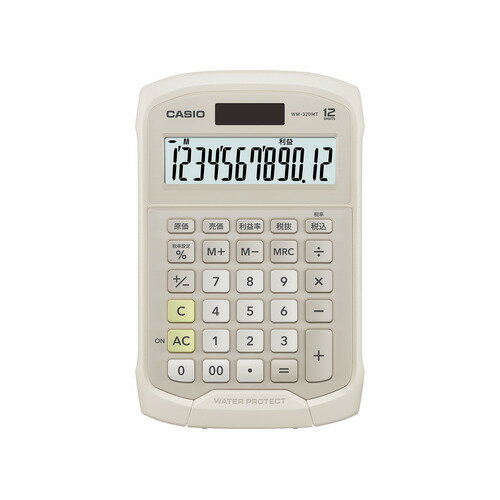カシオ計算機 WM-320MT-BE-N 防水防塵電卓 原価・売価・利益率の計算可能 ベージュ カシオ計算機 WM-320MT-BE-N 防水防塵電卓 原価・売価・利益率の計算可能 ベージュ