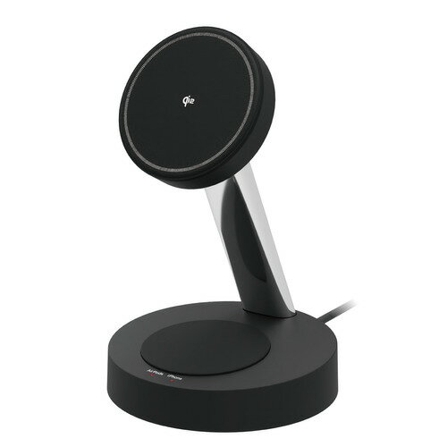 エレコム W-MS11BK ワイヤレス充電器 Qi 認証 スマホ・AirPods対応 2in1充電スタンド エレコム W-MS11BK ワイヤレス充電器 Qi 認証 スマホ・AirPods対応 2in1充電スタンド