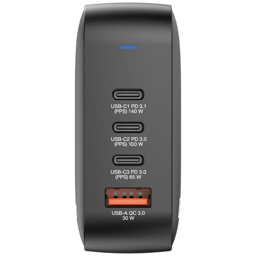 Verbatim MGAN165-4V1 GaN充電器 165W USB PD対応 USB-Cポート×3 USB-Aポート×1 ブラック