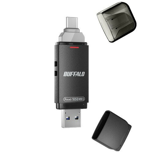 BUFFALO SSDSDH500U3BA USB 3.2(Gen2) Type-C／Type-A両対応 スティック型SSD 高速タイプ 500GB