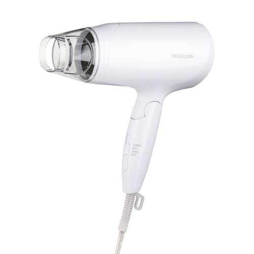 テスコム TD260B-W ドライヤー 大風量 速乾 マイナスイオン 折りたたみ式 ヘアドライヤー ホワイト
