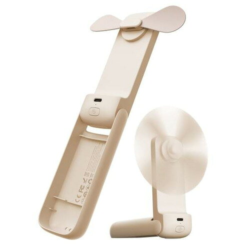 AECOOLY PF01BE Pocket 01 Foldable Handheld Fan 折りたたみ式 3段階風量切替 自動停止機能付 ベージュ