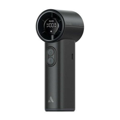 AECOOLY PM02BK ColdAir Pro High-Speed Misting Fan ミスト付きハンディファン 5段階風量調整 完全密閉式水タンク搭載 ブラック