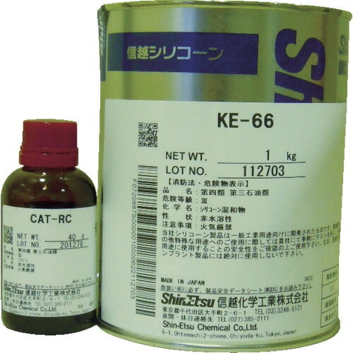 ※画像はイメージです。パッケージデザイン等は予告なしに変更されることがあります。※メーカーの欠品や製造中止により納期遅延、またはお届けできない場合がございます。こちらの商品はメーカー及び取引先より直接商品を発送させて頂きます。ご注文後のキャンセルは承ることが出来ませんので予めご了承ください。複数商品ご注文の場合、全ての商品が準備ができ次第に発送させて頂きます。納品書は含まれておりませんので予めご了承ください。ご注文のタイミングによっては在庫切れとなりメーカー入荷待ちとなる場合がございます。その際は納期を確認の上別途ご連絡をさせて頂きます。信越 シーリング 一般工業用 2液タイプ 1Kg KE66 ●ポッティングタイプです。お仕事前に塗るだけ、3〜4時間を目安に塗ることで一日中効果的に肌荒れの原因からお肌を保護します。工業関係以外にも病院・介護関係、食品業界でもご使用いただけます。成分にシリコーン、ステロイド、牛由来成分は含みません。&nbsp;【仕様】色：灰白色容量(g)：1000容量(kg)：1一液タイプ/二液タイプ：二液タイプ
