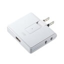 サンワサプライ(Sanwa Supply) 電源タップ USB充電ポート付き(コンセント2個口+USB 1ポート) モバイルタップ TAP-B104UN(2)