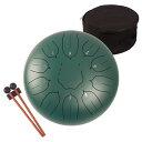 LOMUTY スリットドラム 12インチ 11音 スチール タングドラム 打楽器 楽器 ヨガ 瞑想 禅 祈り 癒し 音楽療法 音楽教育 多用途 楽譜付き専用バッ...