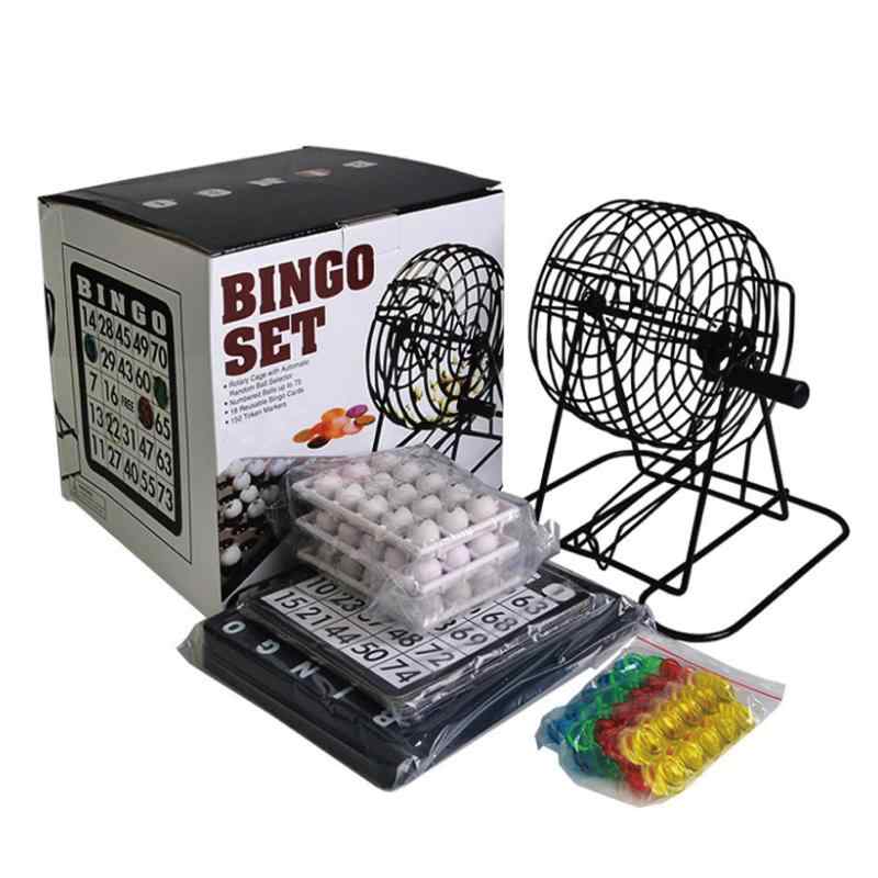 TJQ ビンゴゲーム ビンゴマシーン 抽選機 くじ引き 【ナンバーカード&amp;マーカー付きですぐに遊べる】