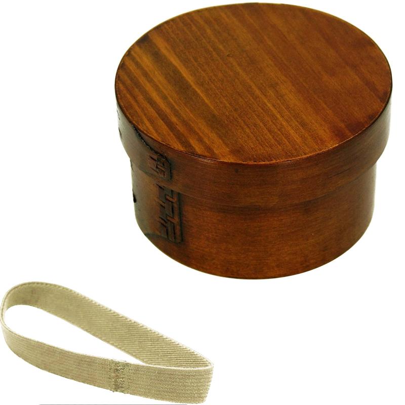 大阪長生堂 曲げわっぱ 弁当箱 丸型 1段 ランチバンド 無料特典付