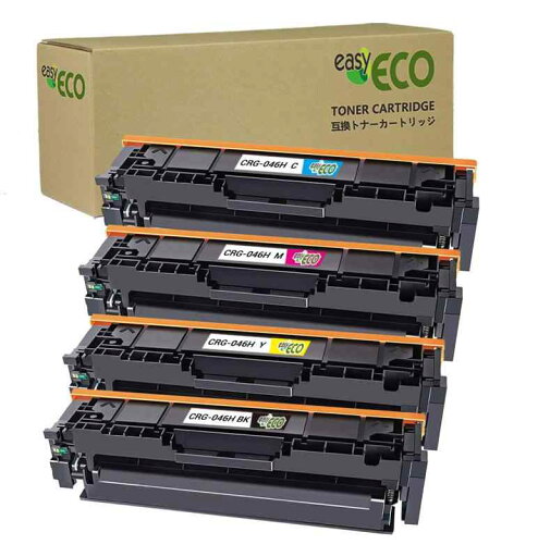EasyECO キャノン用 CRG-046H 互換トナーカートリッジ CRG-046【BLK/CYN/MAG/YEL】046H 汎用 トナー 対応プリンタ:Satera LBP654C LBP652C LBP651C MF735Cdw MF733Cdw EasyECO キャノン用 CRG-046H 互換トナーカートリッジ CRG-046【BLK/CYN/MAG/YEL】046H 汎用 トナー 対応プリンタ:Satera LBP654C LBP652C LBP651C MF735Cdw MF733Cdw