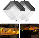 ソーラー ガーデンライト 屋外 人感センサー RGB&暖色 夜間自動点灯 太陽光発電 IP65防水 配線不要 取付簡単 ガーデン 庭 階段 通路バックヤード 玄関等に適用 装飾ライト(2)