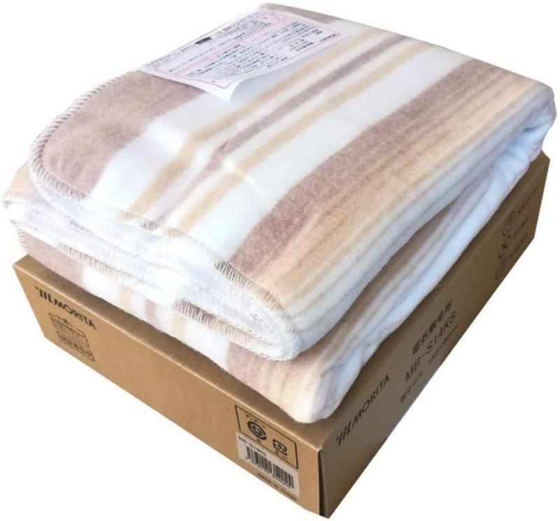 MORITA 洗える電気掛敷毛布 190×130cm 室温センサー付 ダニ退治 頭寒足熱配線で足元あったか TMB-K19KS ブラウン